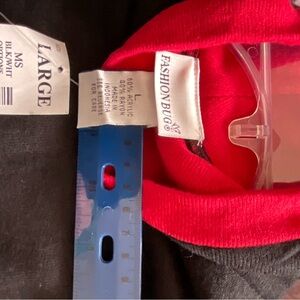 Fashion Bug Red black Apparel women’s sweater sz Large New